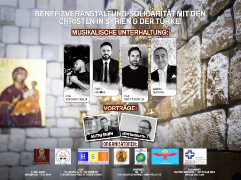 Benefizveranstaltung zugunsten der Erdbebenopfer in Hatay und Nordsyrien in Gießen am 11. Mai 2025